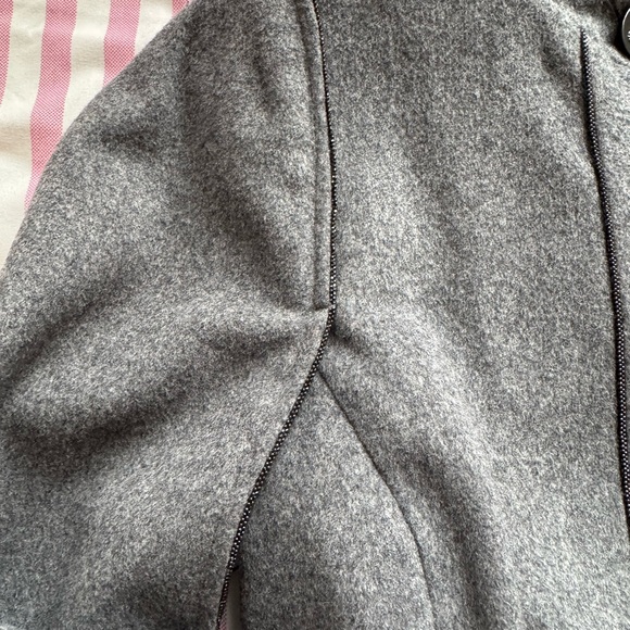 White House Black Market Charcoal Trench Coat - Picture 2 of 5